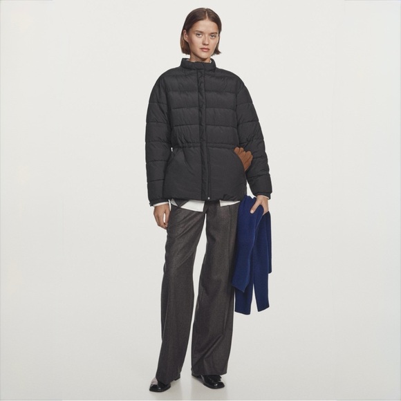 Massimo Dutti Jackets & Blazers - Massimo Dutti Black Water-Repellent Puffer Jacket Size S